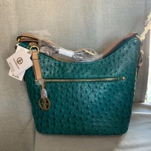 Giani Bernini Alpine Green EmbossFaux Ostrich NWT